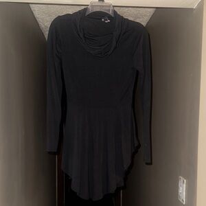 Black Long Sleeve Tunic Top